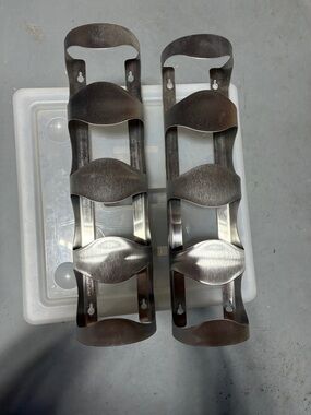 Set of 2 IKEA Stainless Steel Wall-Mount Bottle Holder wine racks new never used